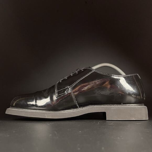 Bates Lites Men’s 10 E High Gloss Black Military Uniform Dress Shoes Oxfords EUC main image 9